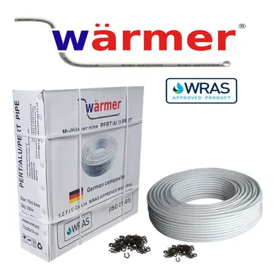 (200m) Underfloor Heating Barrier Layer Pipe 16mm + PIPE STAPLES60mm WRAS APPROVED