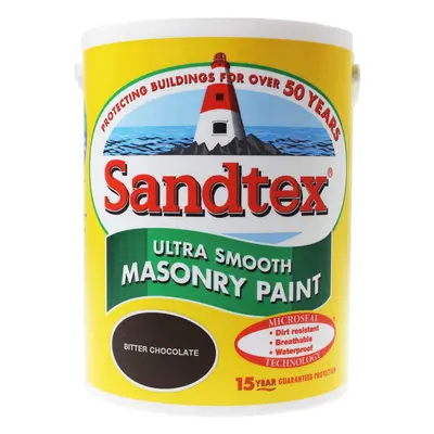 Sandtex Ultra Smooth Masonry Paint 5L - Bitter Chocolate