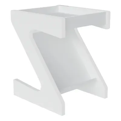 Naples Z Shape Side Table in White