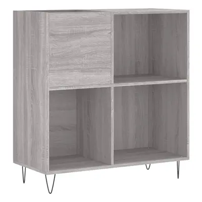 (grey sonoma) vidaXL Record Cabinet Record Storage Cabinet Sideboard White Engineered Wood