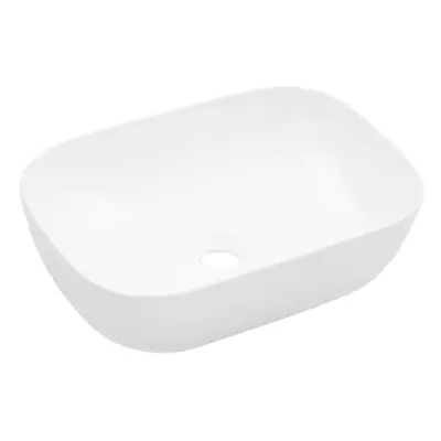 vidaXL Wash Basin 45.5x32x13cm Ceramic White Bathroom Washroom Wash Bowl Sink