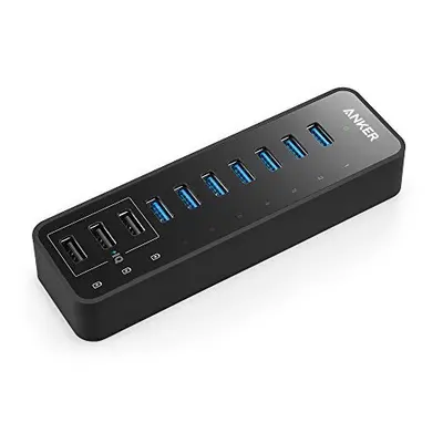 AnkerÂ® 60W 7-Port USB 3.0 Data Hub, PowerIQ Charging Ports, Guaranteed Safety