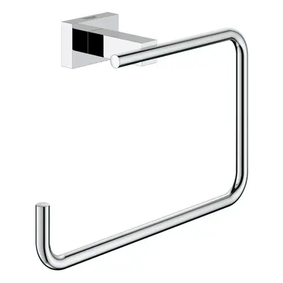 Grohe Essentials Cube Metal 7.48-in. Towel-Ring, Starlight Chrome