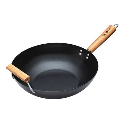 KitchenCraft World of Flavours Oriental Carbon Steel 35cm Non-Stick Wok