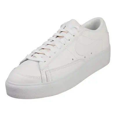 Nike Blazer Low Platform Womens Casual Trainers in White - UK