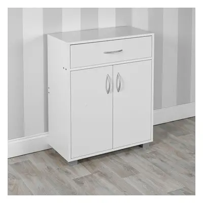 (White) Wooden Cabinet Hallway Living Room Drawer Storage