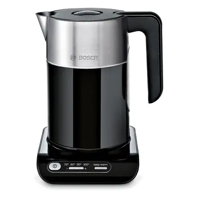 Bosch Styline TWK8633GB Variable Temperature Cordless Kettle, 1.5 Litres, 3000W - Black [Energy 