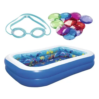 Bestway Inflatable Pool Kids Paddling Pool & 3D Goggles Undersea Adventure