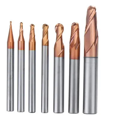 7pcs 1-8mm Solid Carbide Straight End Mill Flute Milling Cutter CNC Tool