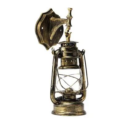 (Antique brass) Antique Vintage Exterior Lantern Wall Lamp Bar Cafe Sconce Lighting Fixture