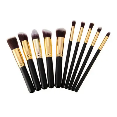 (Black Gold) Makeup Brushes Kit Set Blush Face Foundation Powder Cosmetic