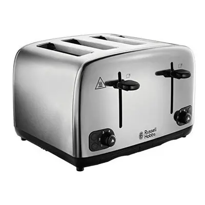 Russell Hobbs Adventure Four Slice, Brushed Polished Stainless Steel Toaster