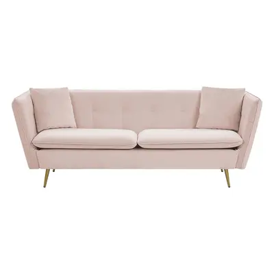 3 Seater Sofa FREDERICA Pink Velvet