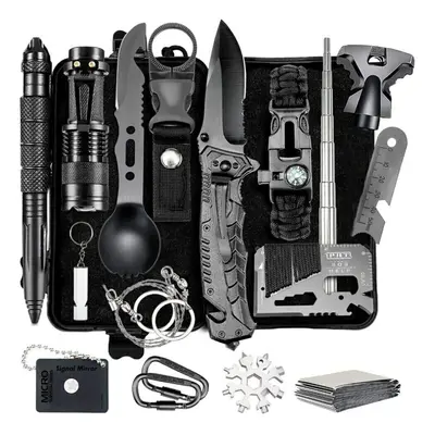 (a-16 IN 1) in Gear Survival First Aid Kit Tactical Survival Tool Camp Survival Emergency for Ca