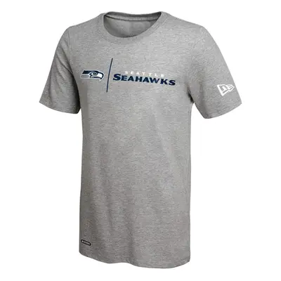 New Era NFL Men's Gametime Dri-Tek Cool Grey Short Sleeve T-Shirt, Seattle Seahawks, X-Large