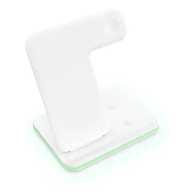 (White) Wireless Charger in Charger Compatible with Phones Watches Earphones Fast Charging Stati