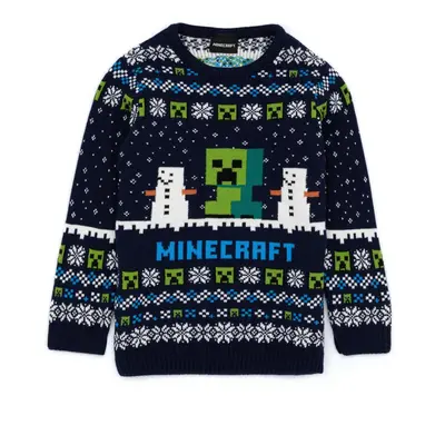 Minecraft Childrens/Kids Creeper Wool Christmas Jumper