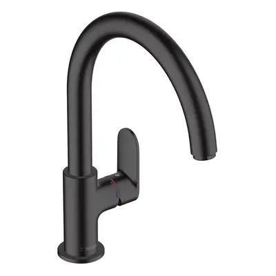 Hansgrohe Vernis Blend Kitchen Mixer Tap Single Lever Black Swivel Spout Modern