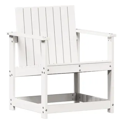 vidaXL Garden Chair Dining Chair Outdoor Seat Chair White Solid Wood Pine