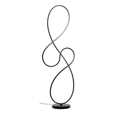 Infinity Matt Black Swirl Integrated LED Floor Lamp