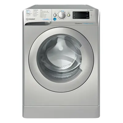 Indesit Push&Go BWE 91496X SV UK 9kg Washing Machine with rpm - Silver - A Rated