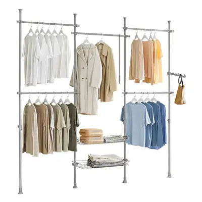 SoBuy KLS04-HG, Adjustable Wardrobe Organiser Clothes Shelf System