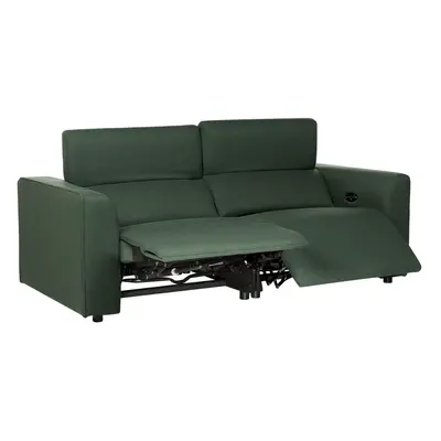 Fabric Electric Recliner Sofa with USB Port Green ULVEN