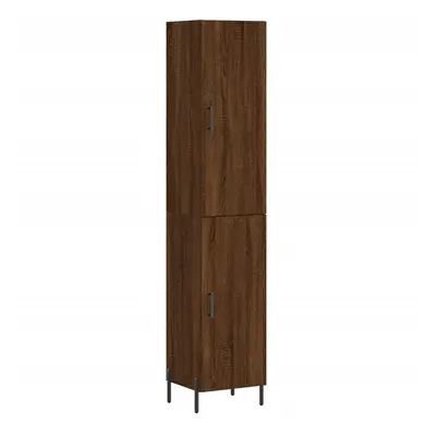 (brown oak, door) vidaXL Highboard Sideboard Tall Storage Cabinet Side Cabinet Engineered Wood