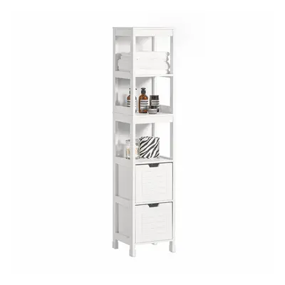 SoBuyÂ® FRG126-W, Floor Standing Tall Bathroom Storage Cabinet, H144cm