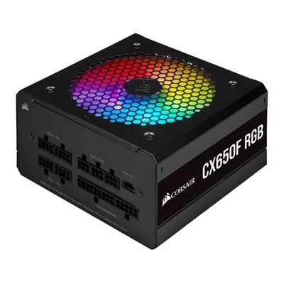 Corsair 650W CX-F RGB Series CX650F PSU, Fully Modular, Rifle Bearing Fan, 80+ Bronze, RGB Fan