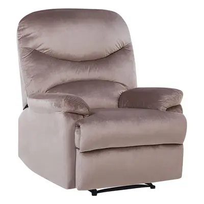 Recliner Chair ESLOV Velvet Taupe Beige