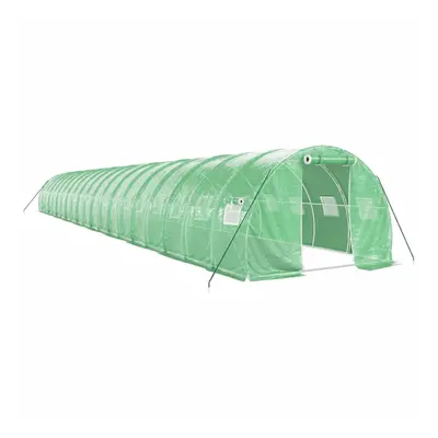 (green, x x m) vidaXL Greenhouse Plant House with Steel Frame Polytunnel Greenhouse White