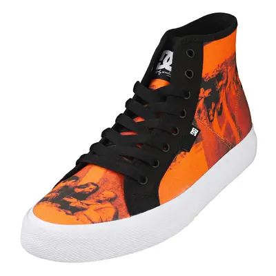 DC Shoes Andy Warhol Manual Hi Mens Fashion Trainers in Black Rust - Size UK