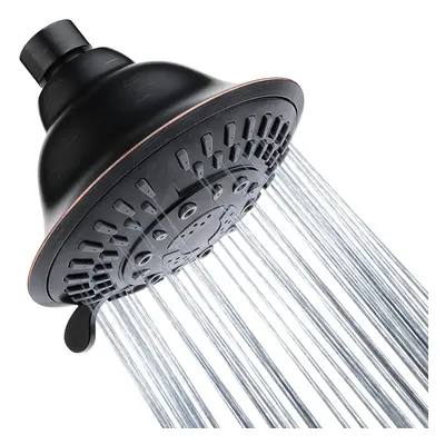 BRIGHT SHOWERS High Pressure Rain Showerhead Spray Settings Shower Head, Angle Adjustable Bathro