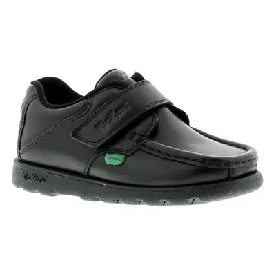 (Black, 8.5 (Children's)) New Boys/Childrens Black Kickers Fragma3 Touch Fastening School Shoes.