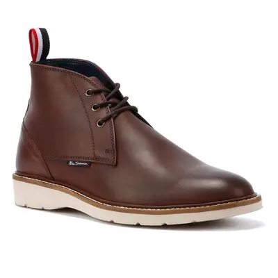 (Red, (Adults')) Ben Sherman Hampton Leather Men's Burgundy Boots