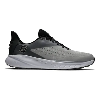 (UK 7, Grey/White/Black) FootJoy Mens FJ FLEX XP Waterproof Spikeless Lightweight Mesh Golf Shoe