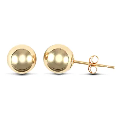 Jewelco London 9ct Yellow Gold Ball Bead Stud Earrings, 6mm - JES080