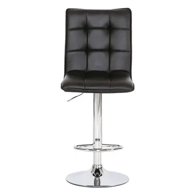 (Without Arms, Black) Evre Cuban Bar Stool Adjustable With Swivel