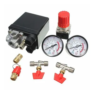 Air Compressor Pressure Valve 180PSI Gauges Regulator Pump Control Switch