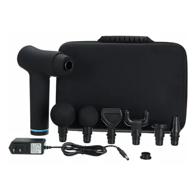 (Black) Touch Display Percussion Massager Gun Muscle Tension Relief