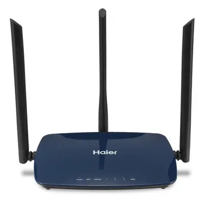 (Dark Blue) 2.4GHz 300Mbps Wireless WIFI Router 3*5dBi Antennas Built-in Firewall Broadband Repe