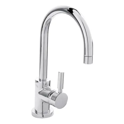 Contemporary Arch Round Tall Lever Mono Basin Mixer Tap (Waste Included) - Chrome - Balterley