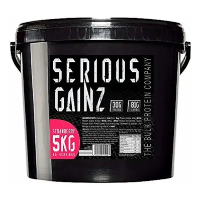 The Bulk Protein Company Serious Gainz Mass Gainer Powder, Strawberry, kg