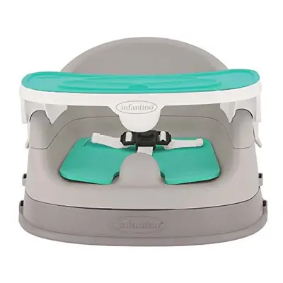 INFANTINO Grow-with-Me 4-in-1 Two-Can-Dine Deluxe Feeding Booster Seat, Space-Saving Design, Inf