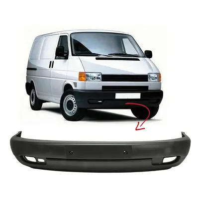 VW Transporter T4 Front Bumper Black With Fog Holes Short Nose Only