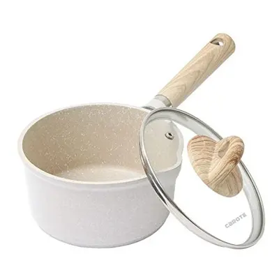 CAROTE Saucepan with Lid 16cm/1.5L, Nonstick Milk Pan for Induction, Gas and Electric Hobs, Smal