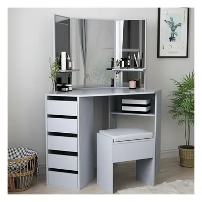 (Grey) Hampton&Stewart Luxury Corner Dressing Table