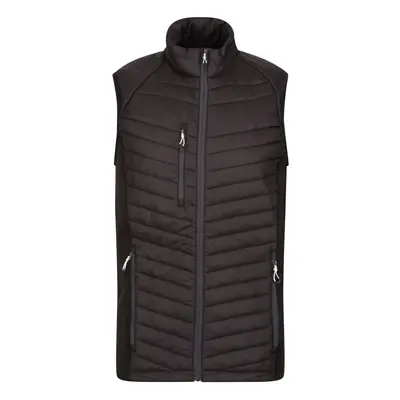 (3XL, Black/Seal Grey) Regatta Mens Navigate Quilted Hybrid Gilet