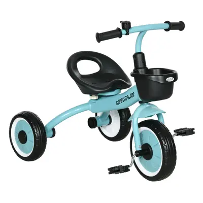 AIYAPLAY Trike W/ Adjustable Seat Basket, Kids Tricycle for Years Old, Blue